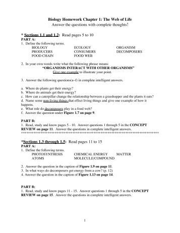 Ap biology homework help