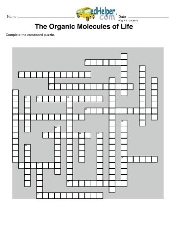 The Organic Molecules of Life