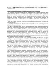 La valenza formativa della cultura tecnologica - Cidi