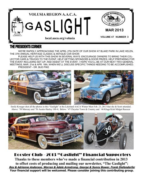 March Antique Automobile Club Of America Www Aaca Org