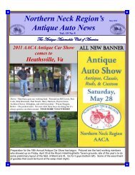 Northern Neck Region's - Antique Automobile Club of America www ...