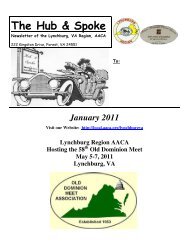 The Hub & Spoke - Antique Automobile Club of America www.aaca ...