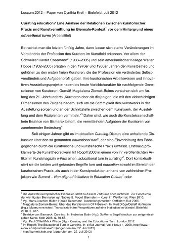 Loccum 2012 ? Paper von Cynthia Krell ? Bielefeld, Juli 2012 ...