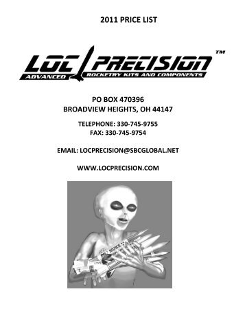 2011 PRICE LIST - LOC/Precision