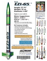 LOC Precision 4″ EZI-65 54MM MMT High power rocket kit new EZI 