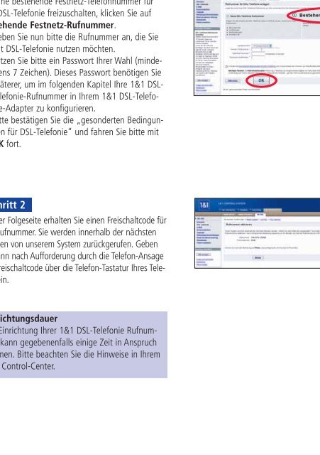 1&1 DSL-Telefonie - 1&1 Internet AG