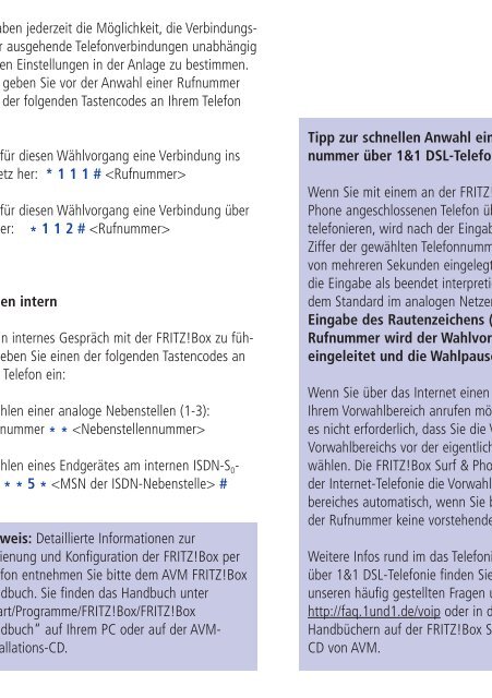 1&1 DSL-Telefonie - 1&1 Internet AG