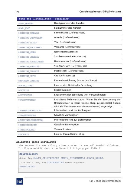 1&1 E-Shop - 1&1 Internet AG