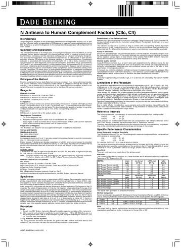 N Antisera to Human Complement Factors (C3c, C4) - LOINC