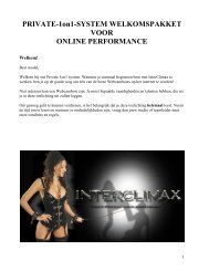 PRIVATE 1on1 SYSTEM WELCOMEPACK TO - InterClimax ...