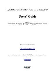 Users' Guide - LOINC