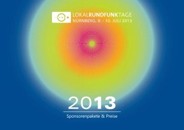 Sponsorenpakete & Preisliste - Lokalrundfunktage Nürnberg