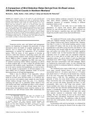 A Comparison of Bird Detection Rates Derived from On-Road vs. Off ...