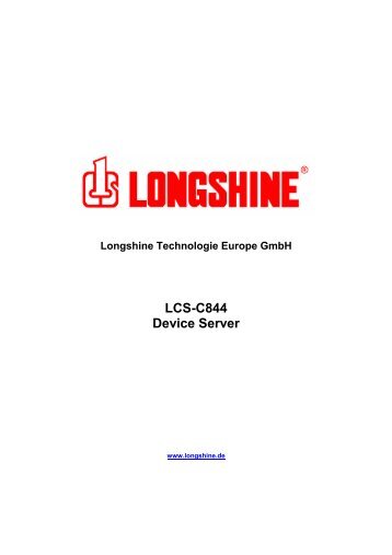 LCS-C844 Device Server - longshine networking - Longshine ...