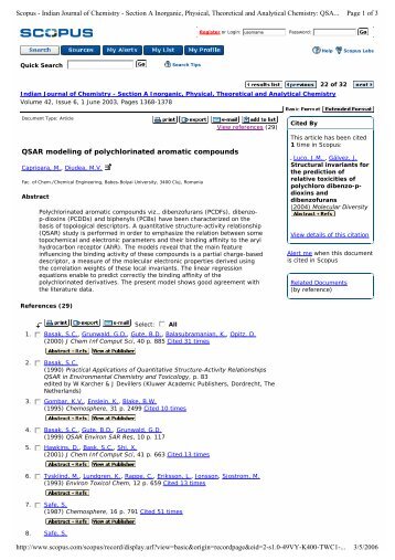 Indian Journal of Chemistry