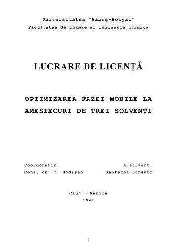 3.2 Caracteristicile metodelor de separare - Lorentz JÄNTSCHI