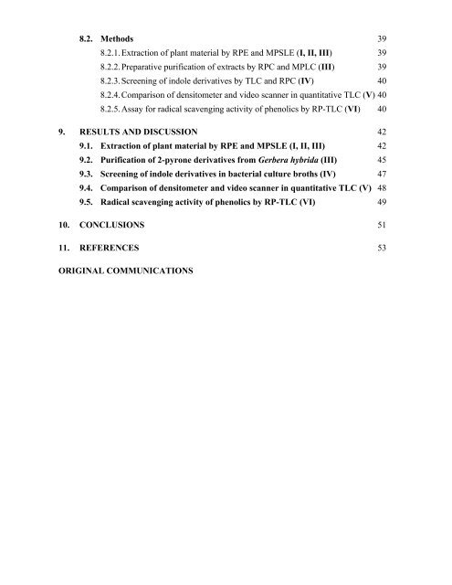 Extraction and Planar Chromatographic Separation Techniques in the