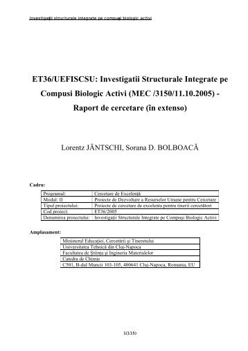 Raport final cercetare 2007 - Lorentz JÄNTSCHI