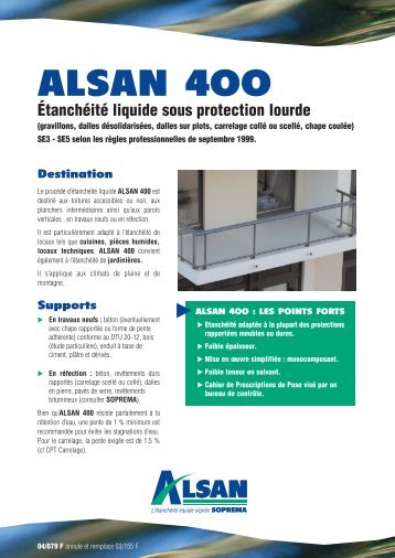 Primaire alsan 400 Primaire alsan 400