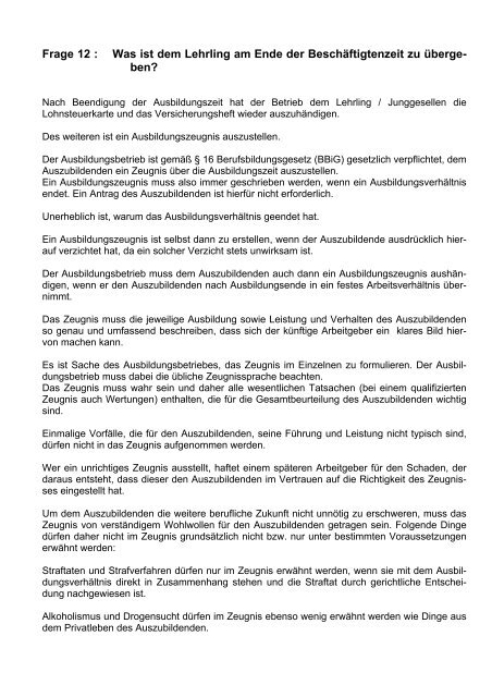 Was Ist Dem Lehrling Am Ende Der Beschaftigtenzeit Zu Kbic De
