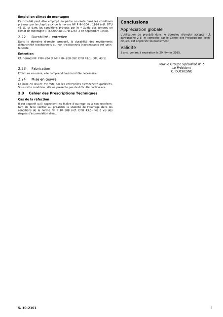 Document Technique d'Application Efigreen A - Soprema