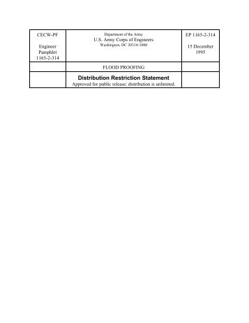 Flood Proofing Regulations - Publications, US Army Corps of ...