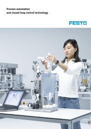Process automation and closed-loop control ... - Festo Didactic