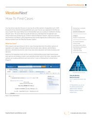 How To Find Cases - Westlaw