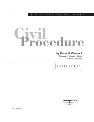 Capsule Summary of Civil Procedure - Westlaw