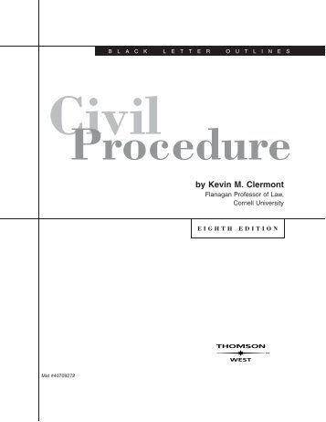 Capsule Summary of Civil Procedure - Westlaw