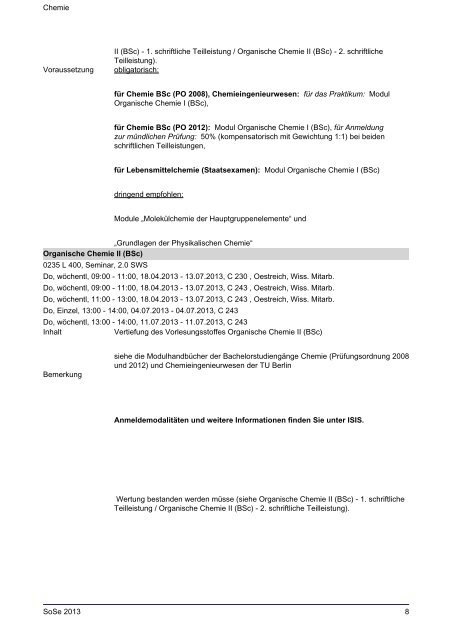 Chemie - TU Berlin