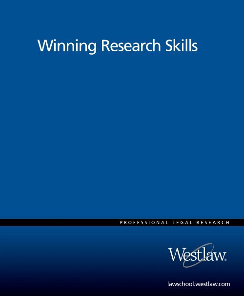 Winning Research Skills - Westlaw