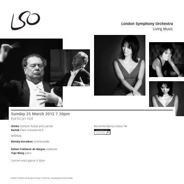 Sunday 25 March 2012 - London Symphony Orchestra
