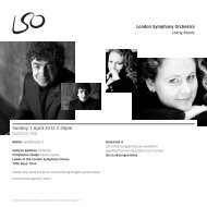 1 April programme PDF - London Symphony Orchestra