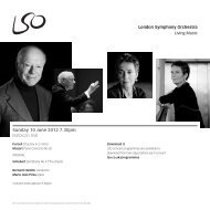 Sunday 10 June 2012 - London Symphony Orchestra