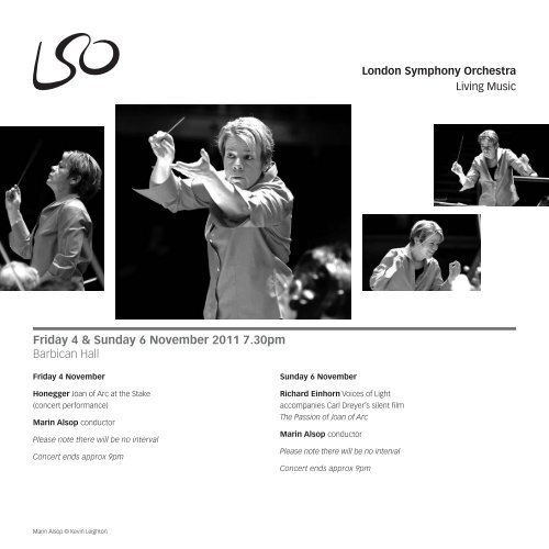 6 November programme PDF - London Symphony Orchestra