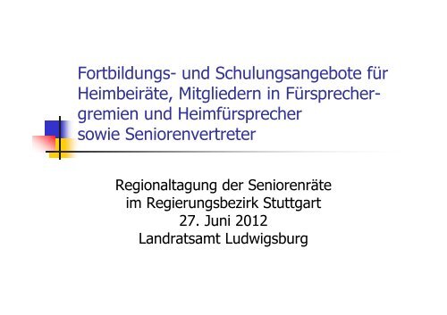 Vortrag Frank Kruse Fortbildungs- und Schulungsangebote