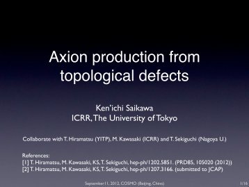 Axion production from topological defects
