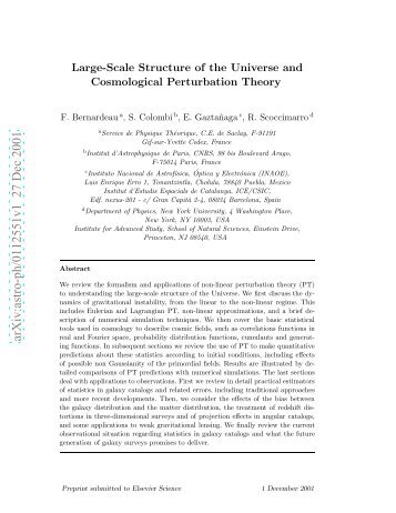 Large-Scale Structure of the Universe and Cosmological ...