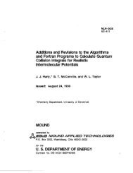 Additions and Revisions to the Algorithms and Fortran Programs to ...