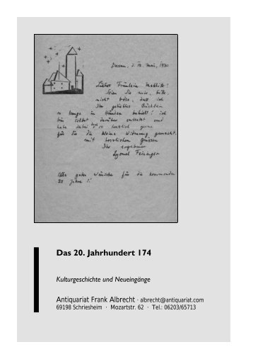 Hans Sahl Ein Briefwechsel - Antiquariat Frank Albrecht