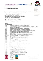 LTV-Telegramm 01/2011 - Tourismusverband Sachsen-Anhalt