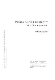 Osmanl› nesrinin Cumhuriyet devrinde alg›lan›ﬂ›