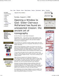 Opening a Window to God: Sister Clairvaux McFarland has found an ...