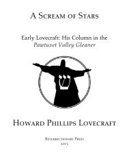 A Scream of Stars By H.P. Lovecraft