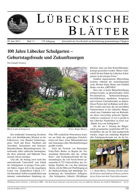 13_LB178.pdf - Lübeckische Blätter