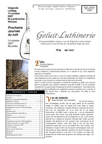 Geluit-Luthinerie - Belgian Lute Academy