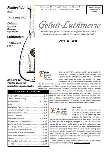 Geluit-Luthinerie - Belgian Lute Academy