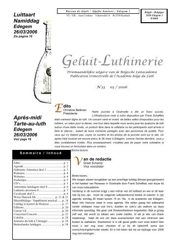 Geluit-Luthinerie - Belgian Lute Academy