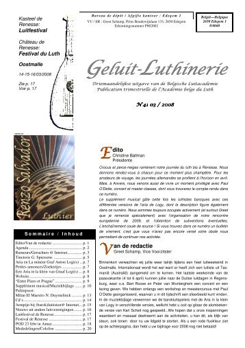 Geluit-Luthinerie - Belgian Lute Academy